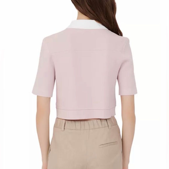 Maje Myshirt Cropped Short Sleeve Cardigan size S - Picture 3 of 13